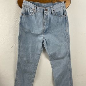 Wrangler Light Blue 35 x 36 Denim Jeans
